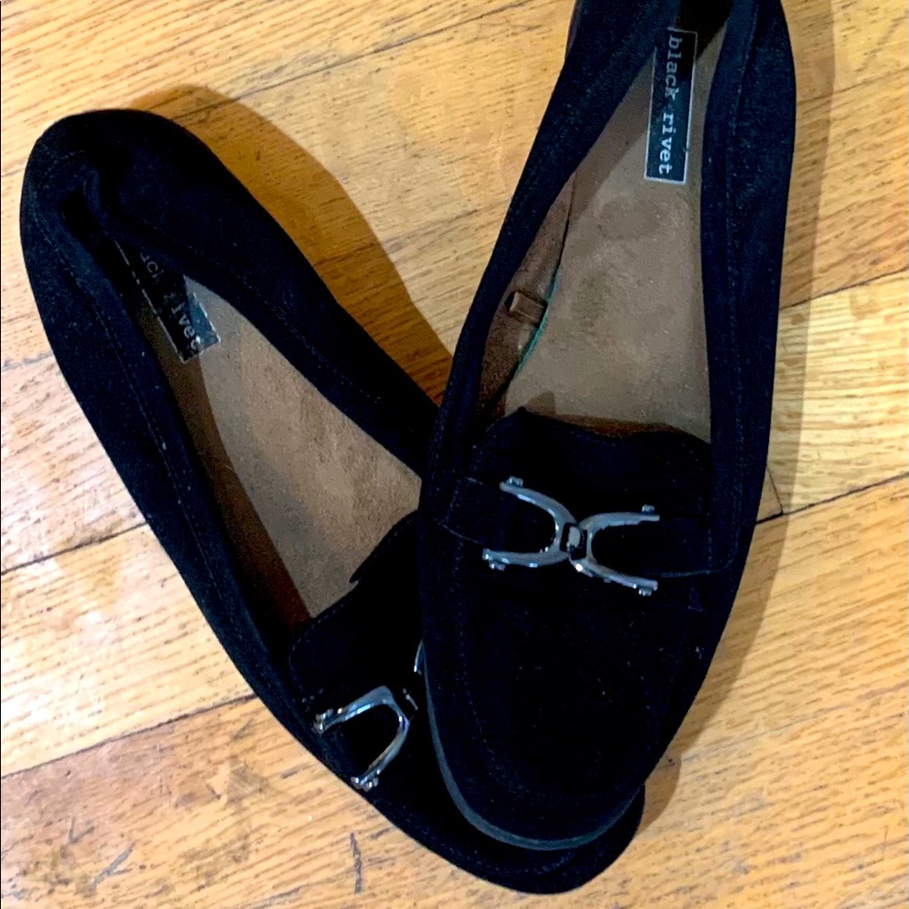 Black Rivet flats